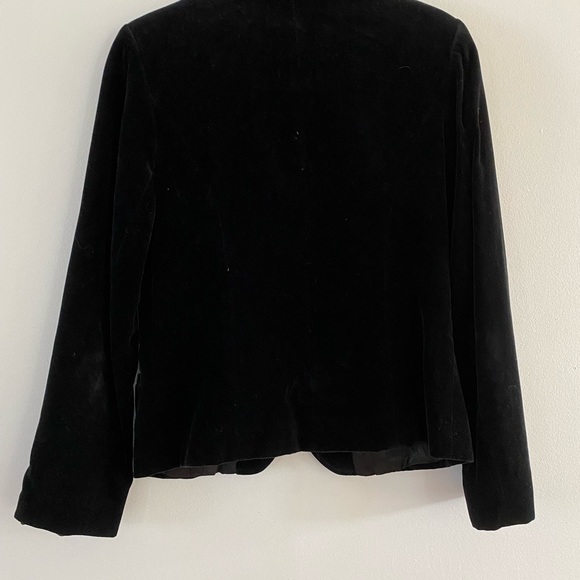 Vintage 60s/70s Black Velvet Cotton Blazer - Made in Canada - Picture 5 of 6